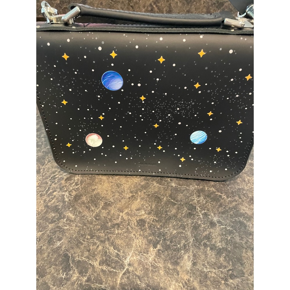 Grafea Micro Planet Leather Satchel Bag NWOT Celestial Space Made in England - Picture 5 of 8